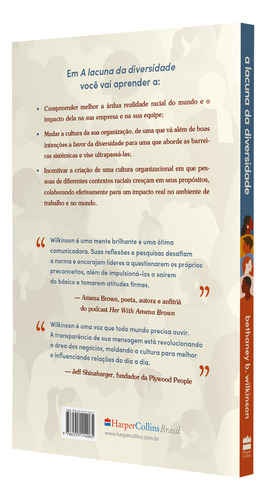 Livro a lacuna da diversidade de Bethaney Wilkinson capa mole em português editora Harpercollins