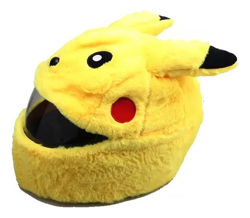Capa Universal Para Capacete Em Pelúcia Pikachu Moto