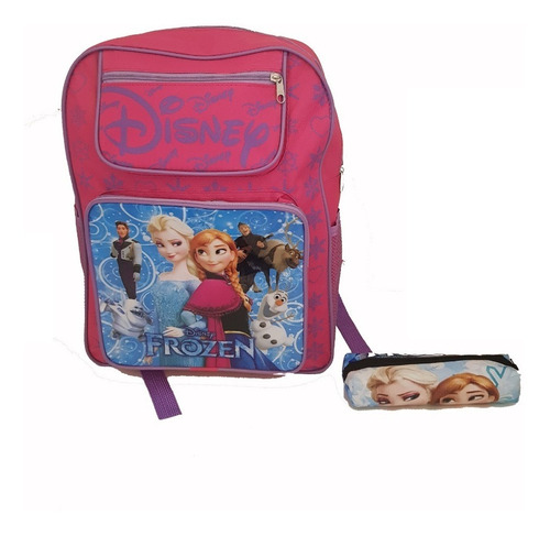 Mochila Escolar Infantil Frozen + Estojo