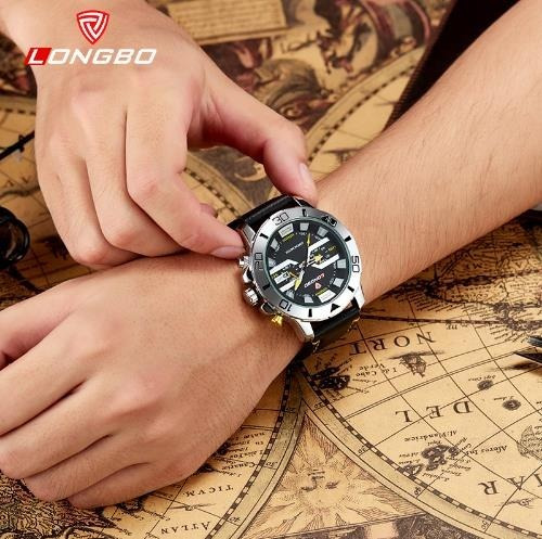 Reloj Original Longbo - Correa De Cuero