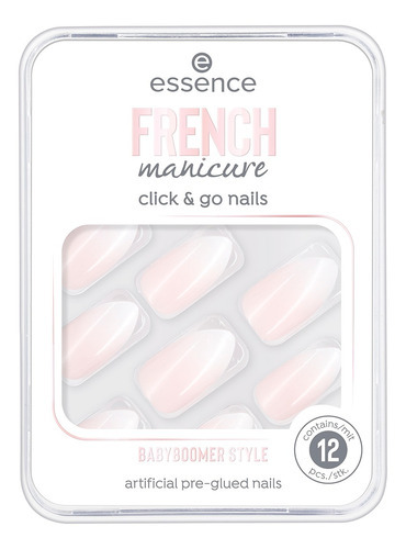 Essence Uñas Manicura Francesa French Click & Go Babyboomer Color Transparente