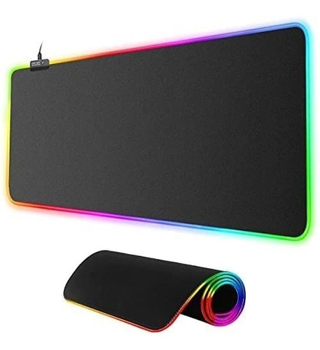 Alfombrilla De Ratón Gamer Rgb Luz Led Mousepad 30x78cm