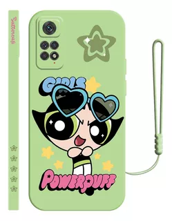 Funda De Silicona Para Xiaomi De Powerpuff Girl + Correas