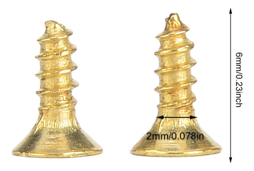 Tornillo Autorroscante Amarillo De Cabeza Plana De 2 X 6 Pul
