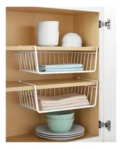Comprar Canasto Colgante Organizador Estante Cocina Placard Alacena Color Blanco