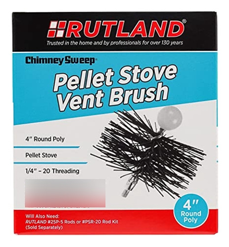 Rutland Products Ps-4 Cepillo Redondo Para Estufa De Pellets