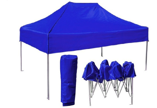 Tenda Sanfonada 3,00 X 6,00 Aço Galvanizado / Pvc Dobrável