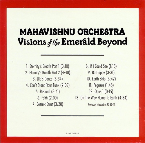 Mahavishnu Orchestra - Visions Of The Emerald Beyond, Remast