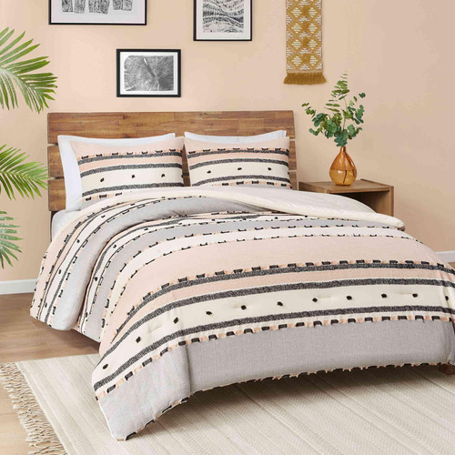 Hyde Lane Boho Queen Juego De Edredón, Ropa De Cama Moderna 