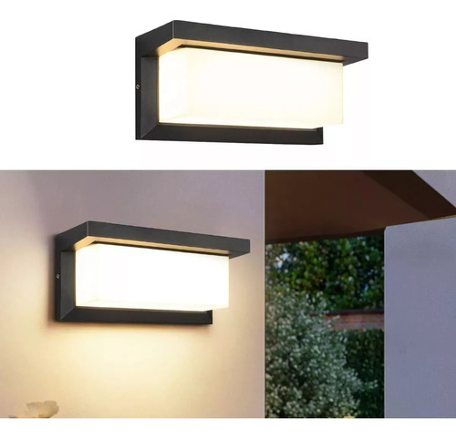 Aplique Led Luz Fría 18w Moderno Ip65 Impermeable Exterio