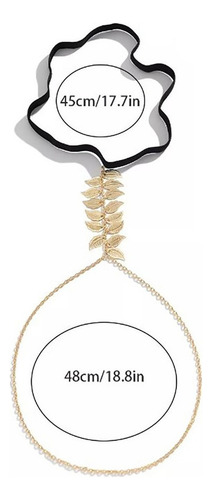 Cadena De Pierna Cadena De Cuerpo Hojas De Playa Plata Diámetro 30 Cm