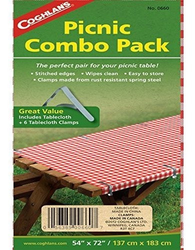 Combo De Picnic Tabla Paquete De Tela / Abrazaderas De Coghl