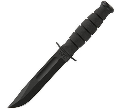 Ka Bar Corto Negro Cuchillo De Borde Recto