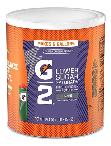 Gatorade G2 Polvo Ultra Concentrado Rinde 24lt Bajo Calorias