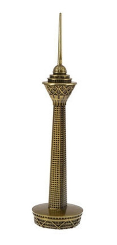 Adorno Figura Torre Milad Iran Coleccion Metal H18cm Megacui