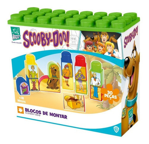 Blocos De Montar Scooby - Doo 30 Peças Super Toys