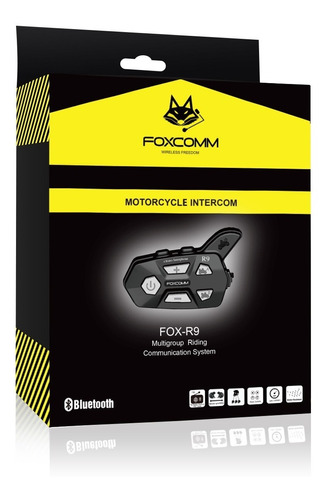 Intercomunicador Bluetooth P/moto Fox R9 (multi Grupo) 4pers