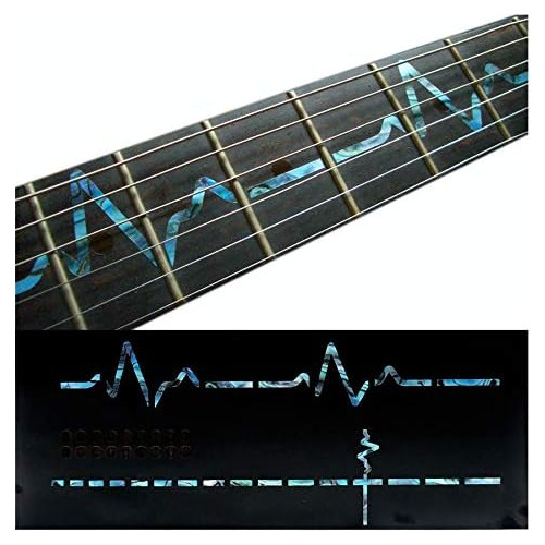 Jockomo Ekg Line/avalon Blue Guitar Inlay Sticker - Peg...
