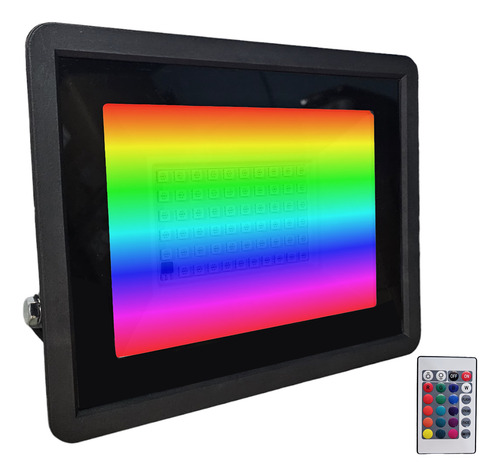 Reflector Led Rgb 50w Control Remoto Para Elegir Color Mg