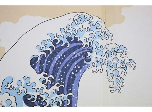 Cortina Tapiz Japones Estilo Noyo Ukiyoe Hokusai La Gran Ol