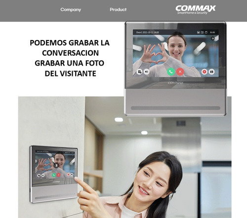 Imagen 6 de 7 de Kit Commax Portero Visor Touch 7 - Llama A Los Celulares.