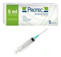 Comprar Jeringa HiPodérmica 5ml 21gx32mm Protec 10 Cajas C\u002F5pzas C\u002Fu Capacidad En Volumen 5 Ml
