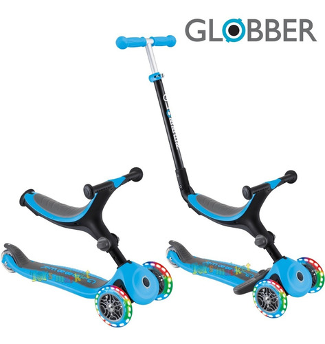 Imagen 2 de 10 de Globber Monopatin 3 En 1 Go Deluxe Andador De Paseo