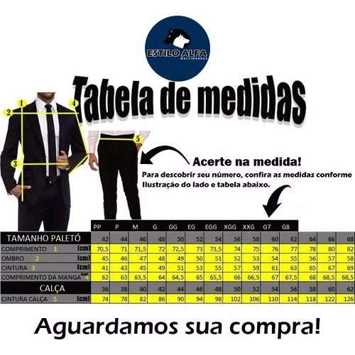 Terno Slim Preto - Original Alta Qualidade (corte Italiano)