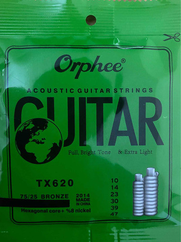 Cuerdas De Guitarra Orphee Tx620