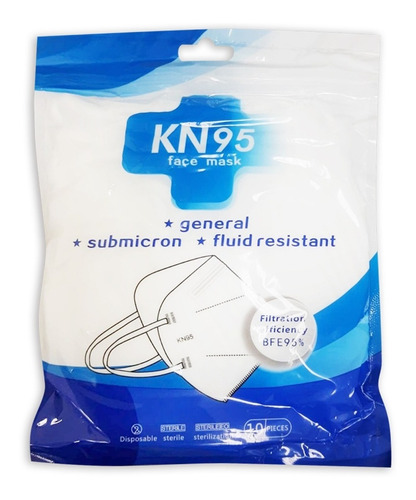 Respirador Kn95 Original 5 Capas | Ce & Fda | 10 Und