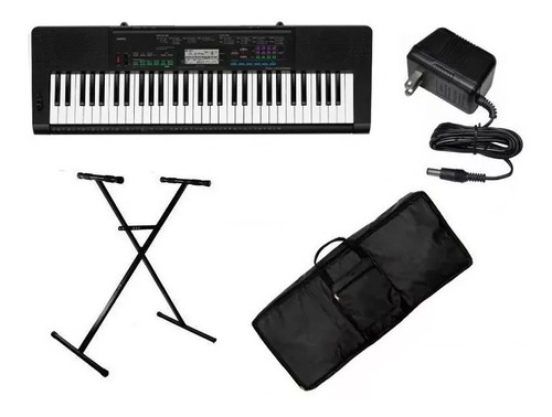 Combo Teclado Organo Casio Ctk 3400 Funda + Soporte + Fuente