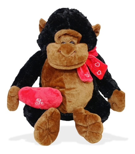 Peluche Chimpancé Gorila Con Corazón 45x36 Cm Ami Toys