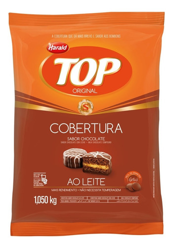 Chocolate Top Harald Gotas ao Leite cobertura frac 1.050kg