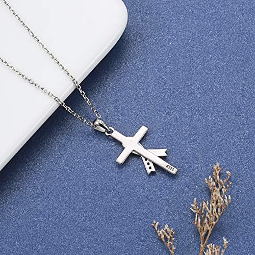 Collar De Cinta Rosa De Esperanza Para Mujer ' Plata De Ley