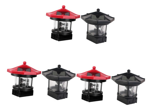 6 Unids Torre Luz Solar Led Faro Powered Jardin Lampara Al