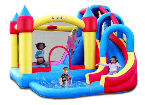 Causeair Casa Inflable Gigante Con Tobogan De Agua, Castillo