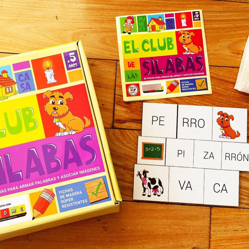 Juego De Mesa Infantil Didáctico "El Club De Las Sílabas" Barco de Papel Para Aprender A Escribir