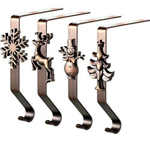 4 Piezas De Navidad Stocking Hangers For Mantel Yf1t6