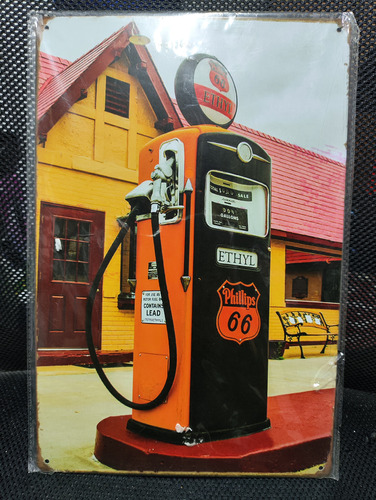 Placa Decorativa Retro Gasolinera Ruta 66