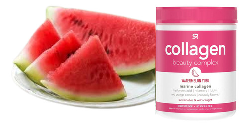 Sr, Polvo Para Bebida Sabor Yuzu De Sandia, Colágeno Marino