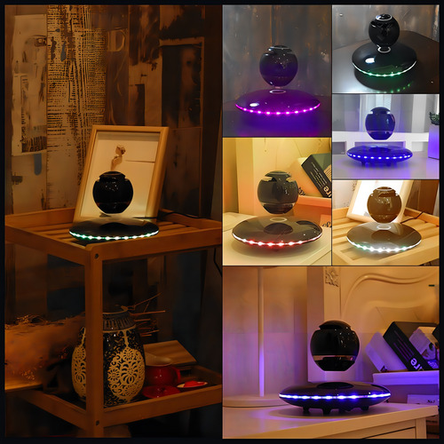 Infinity Orb - Alto-falante magnético com LED Bluetooth 4.0 e Fla