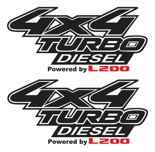comprar Calcomanía Graphix 4x4 Turbo Diesel L200 Pickup 2 Unidades