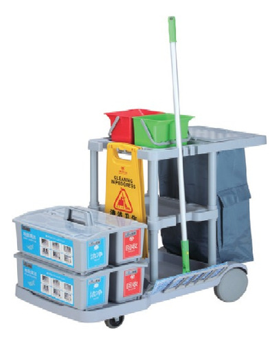 Carro De Limpieza Multifuncional Hotel Industrial