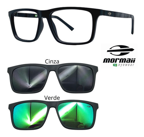 Oculos Mormaii Swap 4 6112 Com 2 Clipons - Escolha As Cores