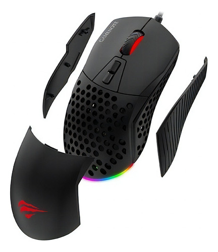 Mouse Gamer Retroiluminado Havit 7 Botones 3200dpi Ms885 Color Negro