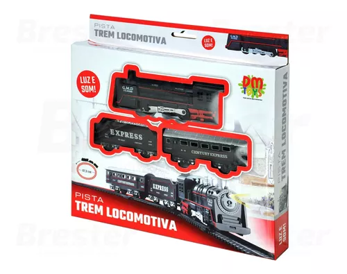 Ferrorama Trem Elétrico Luz E Som Locomotiva Trenzinho - oestesom