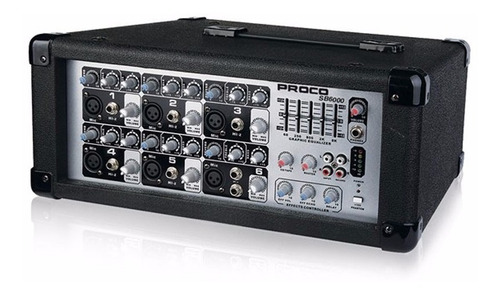 Consola Potenciada Proco 6 Canales 150w Sb6000
