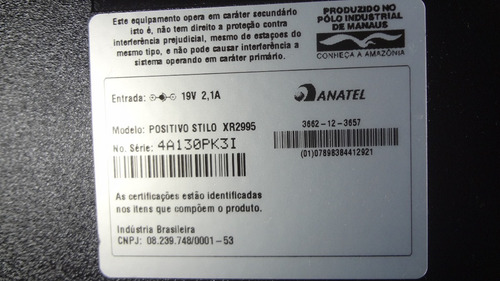 Case Dvd Notebook Positivo Stilo Xr2995 Original