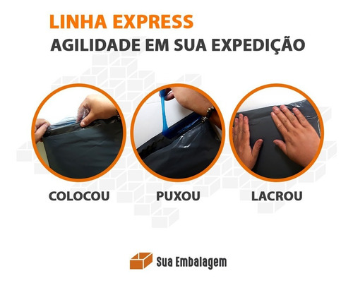 Imagem 4 de 6 de Embalagem E-commerce Lacre Sedex Correio Saco 19x25 500 Cz