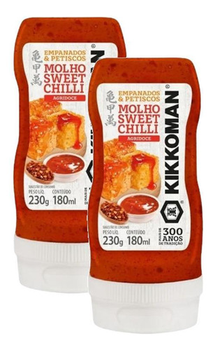 Kit 2 Molho Sweet Chilli Kikkoman 180ml 230g